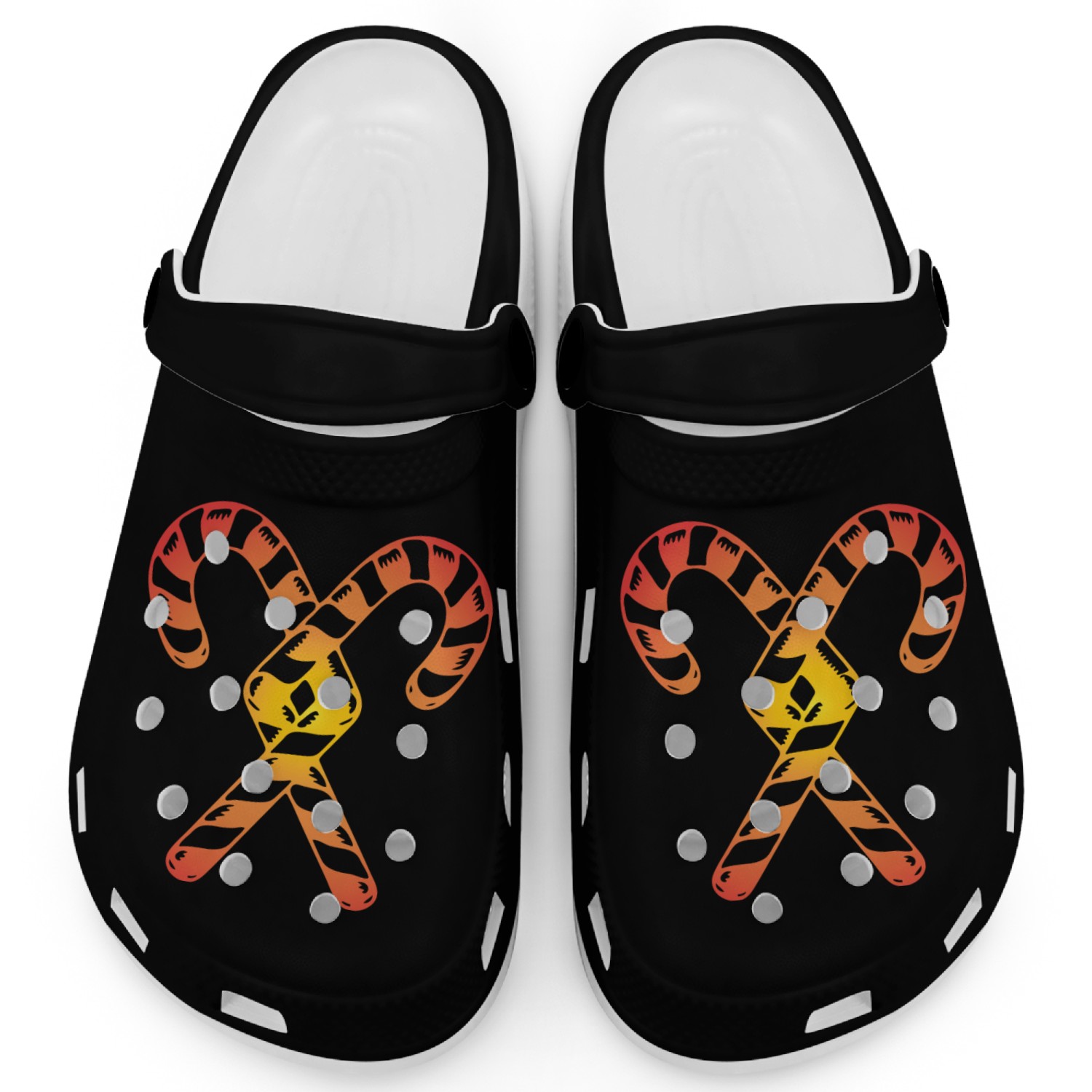 Festive Candy Cane: Sweet Holiday Vibes Clogs
