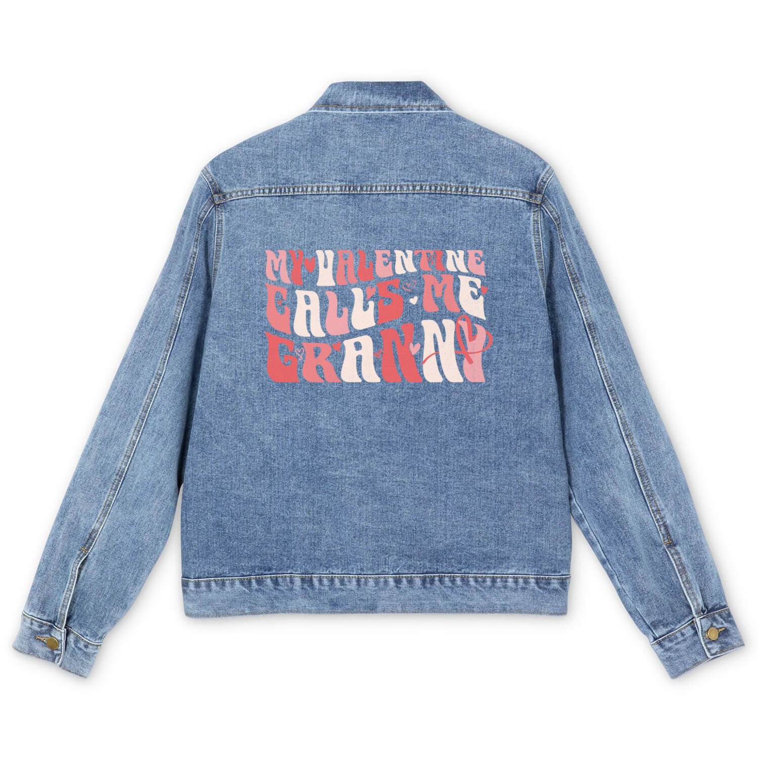 My Valentine Calls Me Granny Men's Denim Jackets