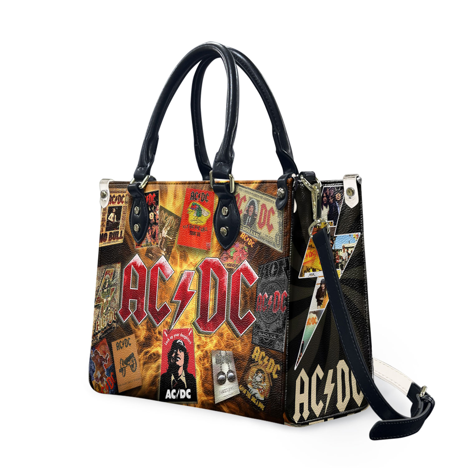 Rock Music Leather Bag, Rock Band Women Wallet, Rock Band Lover's Handbag, Custom Leather Bag, Women Handbag, Vintage Handbag