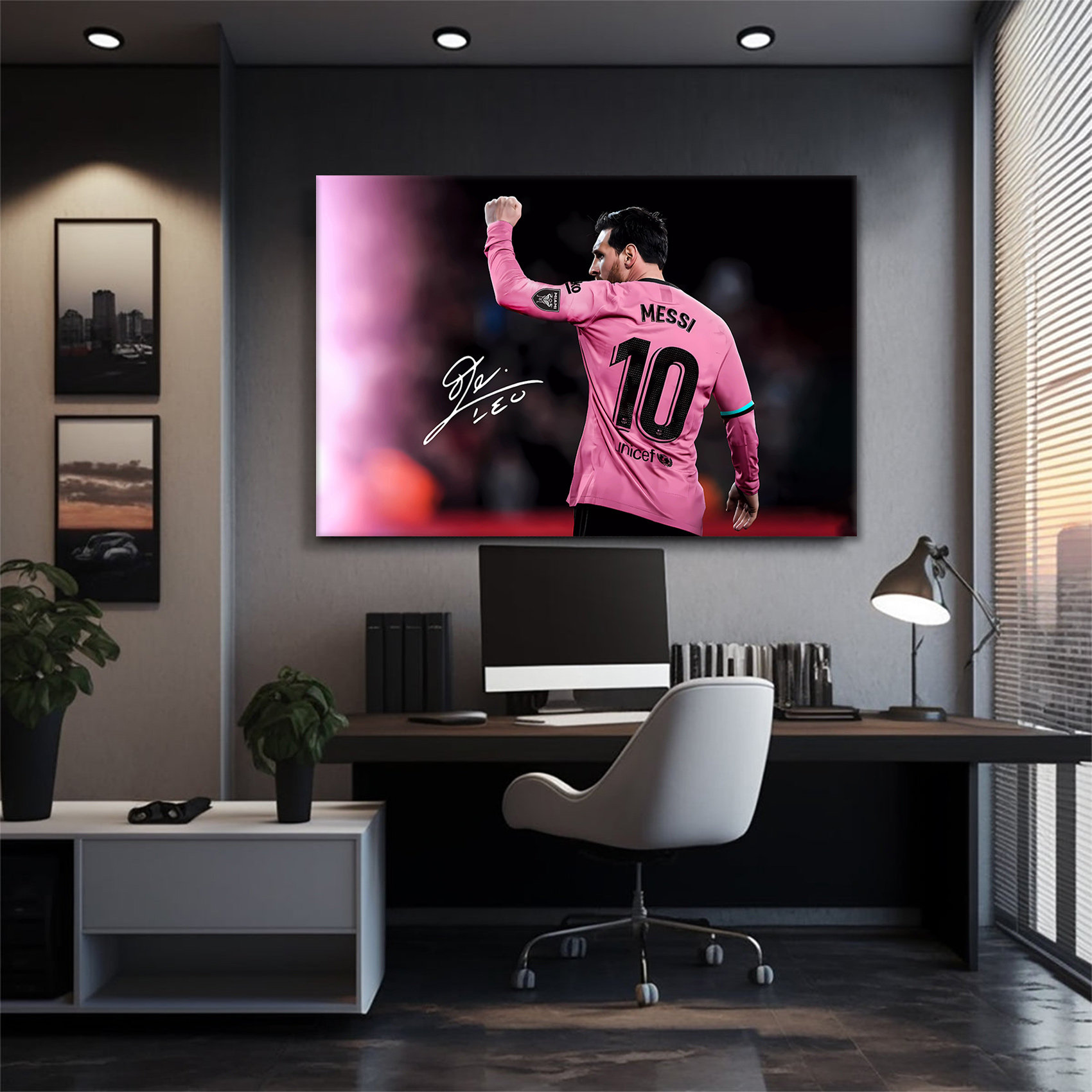 Lionel Messi Canvas Art, Soccer Star Poster