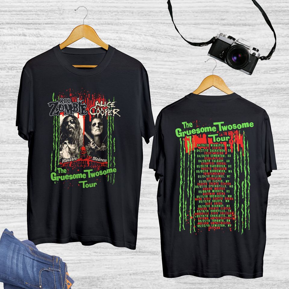 Rob Zombie and Alice Cooper The Gruesome Twosome Tour Shirt