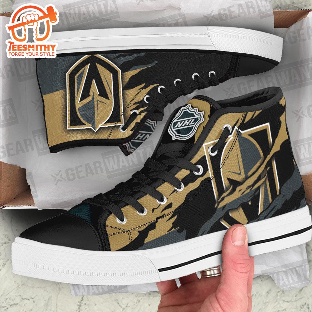 Vegas Golden Knights High Top Shoes For Fans