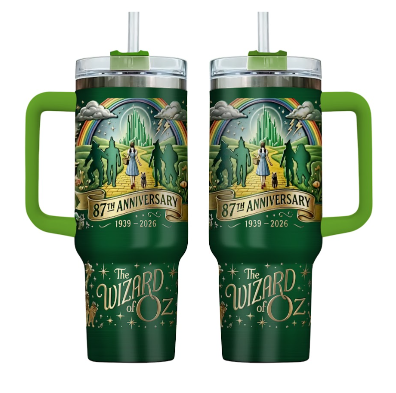 The Wizard Of Oz 87Th Anniversary Yeti 40Oz Tumbler, The Wizard Tumbler 40oz, Hot Cold Drink Cup, Gift Birthday