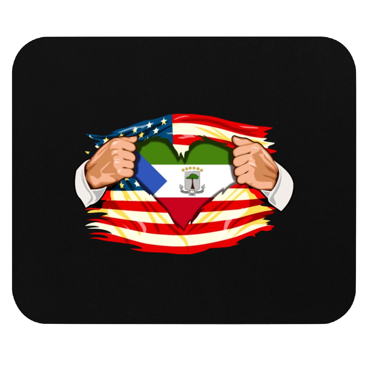 Equatorial Guinea Who Live in America Guinean Flag Mouse Pads