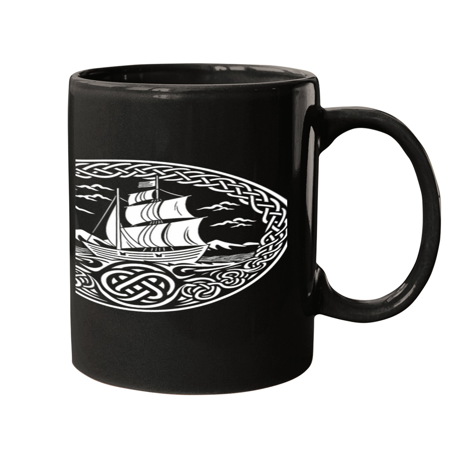 Ship Sailing Norse Mythology Celtic Knots Mugs