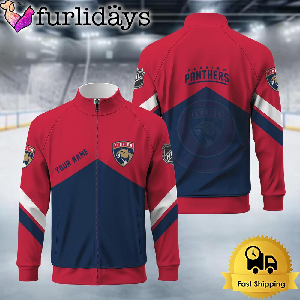 Florida Panthers Logo Custom Standing Neck Zipper Jacket