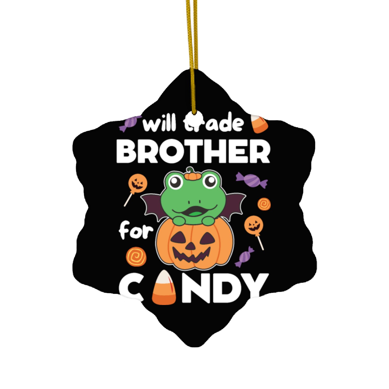 Frog Halloween Trade Brother For Candy Ceramic Ornaments