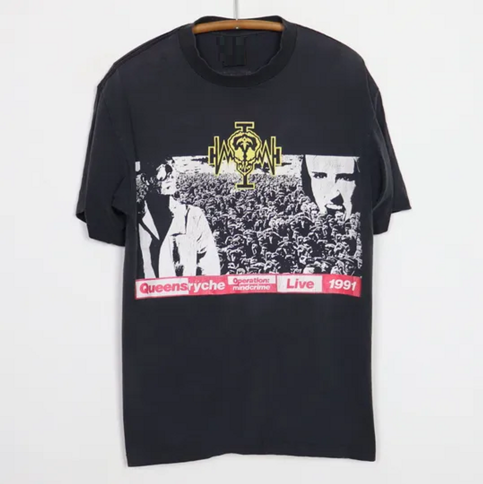 vintage 1991 Queensryche Operation Mindcrime Tour Shirt