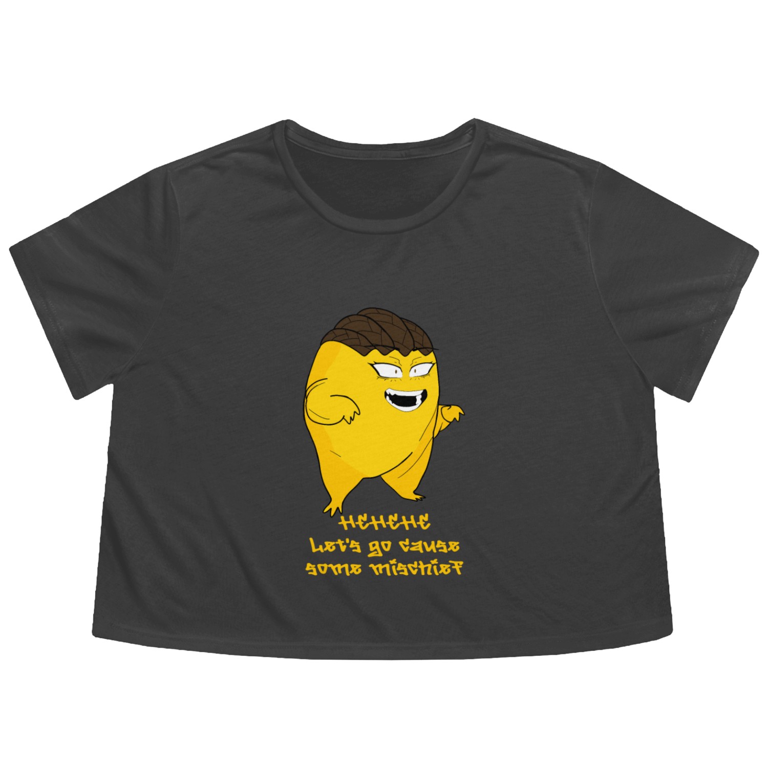 lets go cause some mischief Flowy Cropped Tees