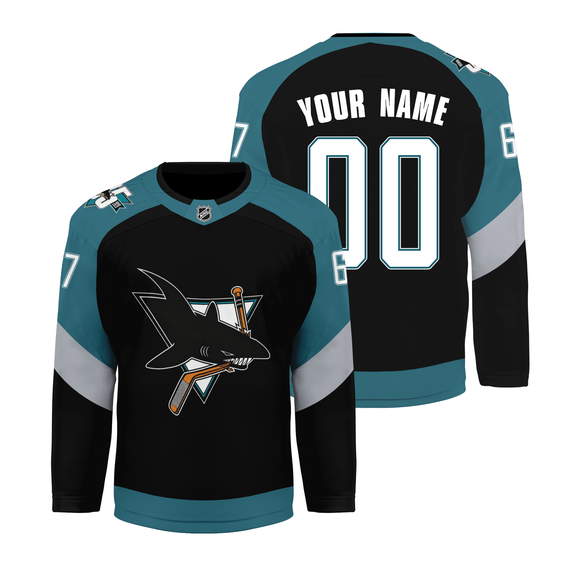 Personalized San Jose Sharks 35th Anniversary Season Hockey Shirt Printed Unisex