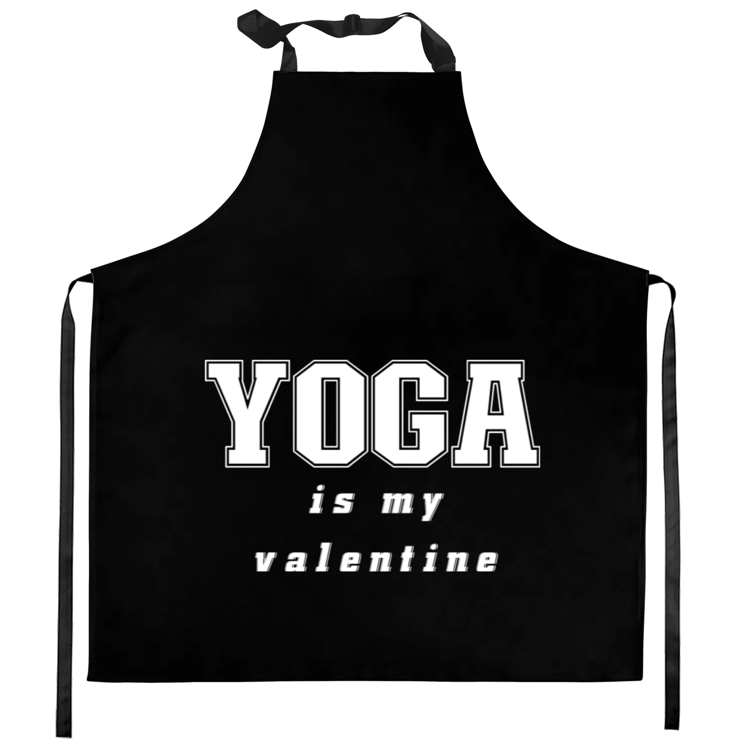 yoga is my valentine Kitchen Aprons