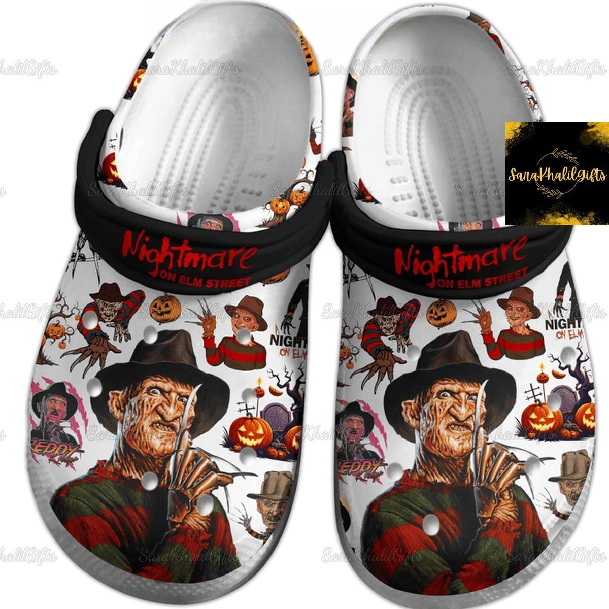 Halloween Freddy Sandals, Nightmare On Elm Street Casual Shoes, Horror Movie Shoes