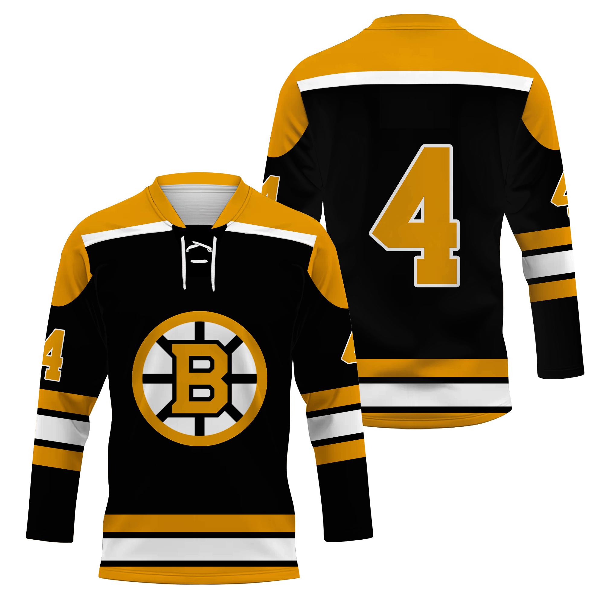 Custom Men's #4 Orr Black 1971-72 Power Play All Jersey