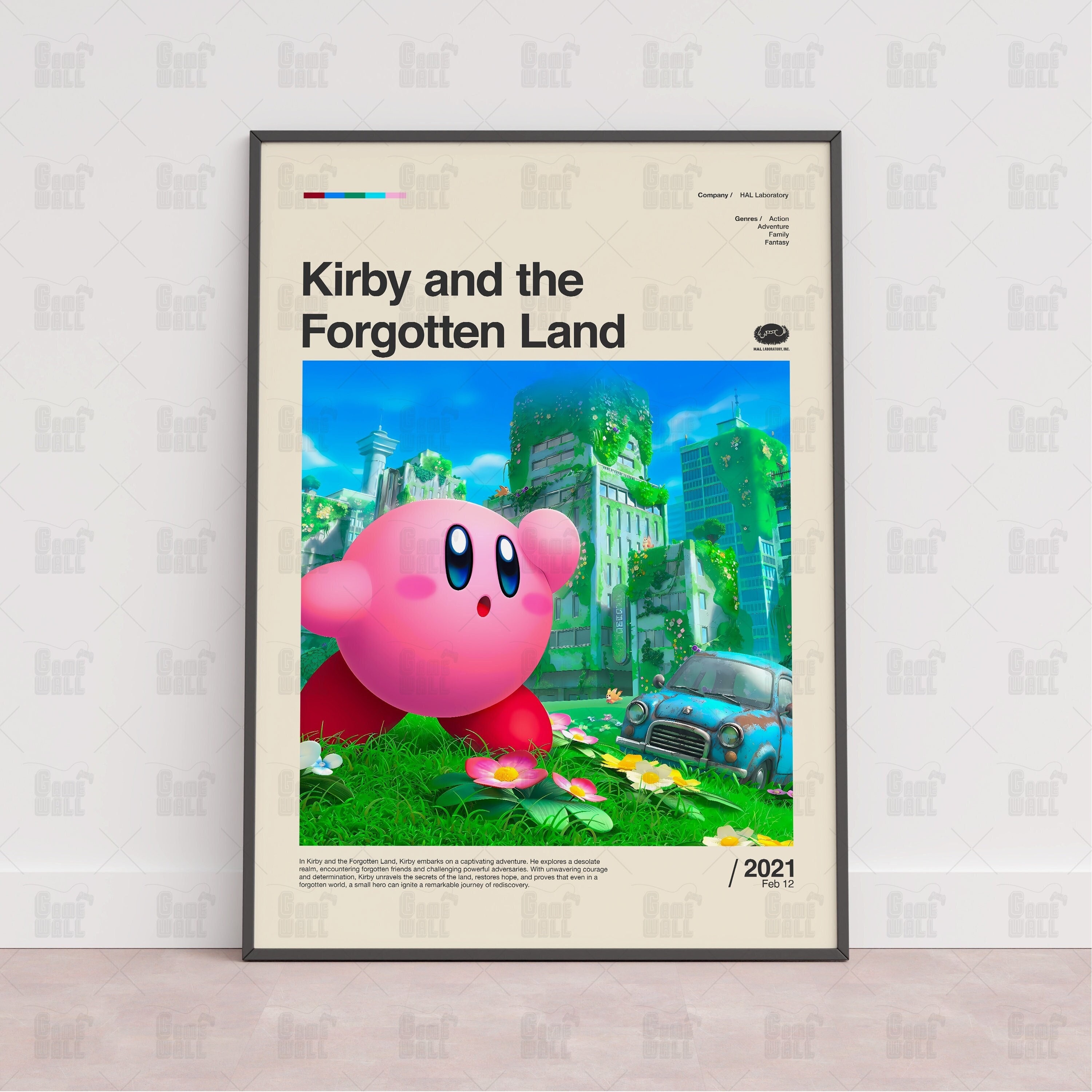 Kirby and the Forgotten Land Poster, Gaming Room Poster, Gaming Wall Poster, Gaming Print Poster, Game Gift, Video Games Poster, Gaming Art