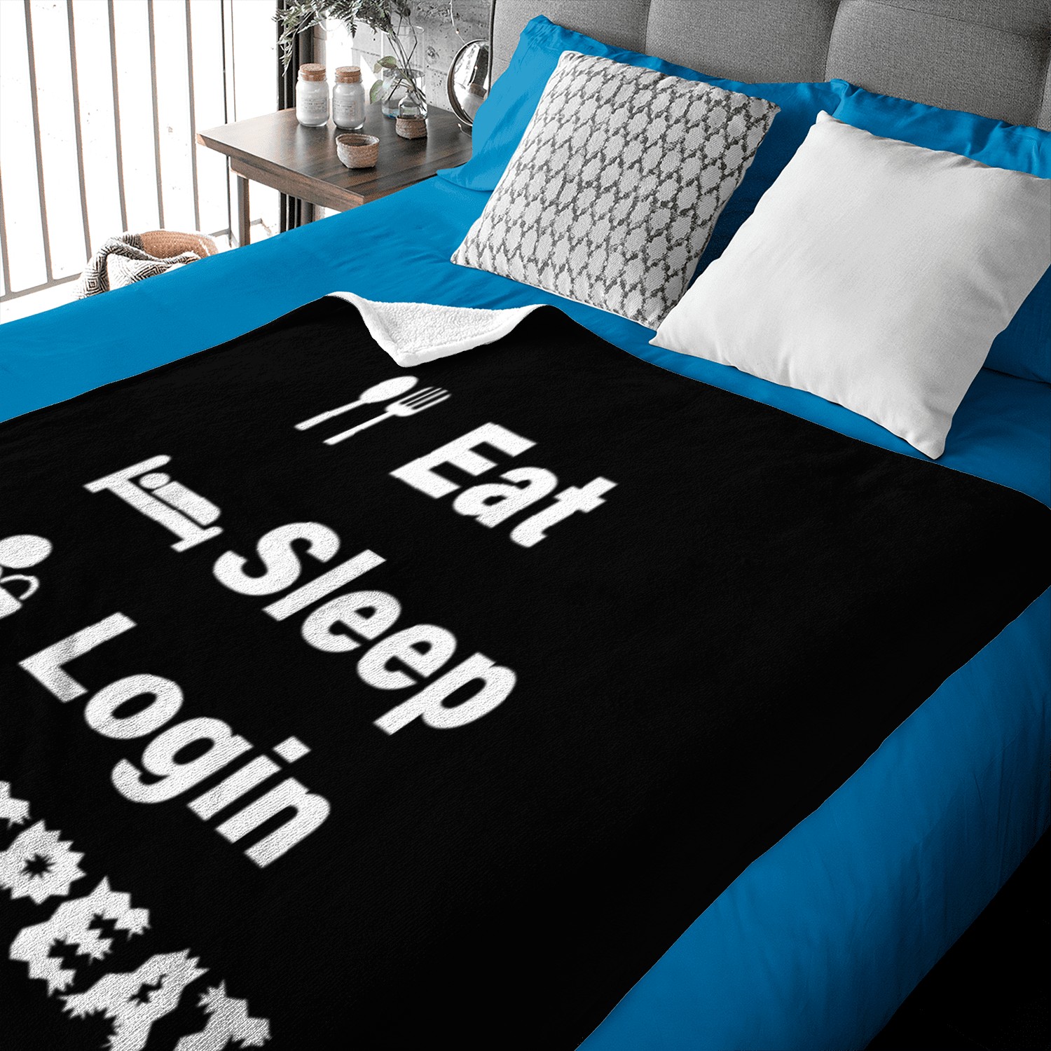 Eat Sleep Login Repeat Don t forget your password Baby Blankets