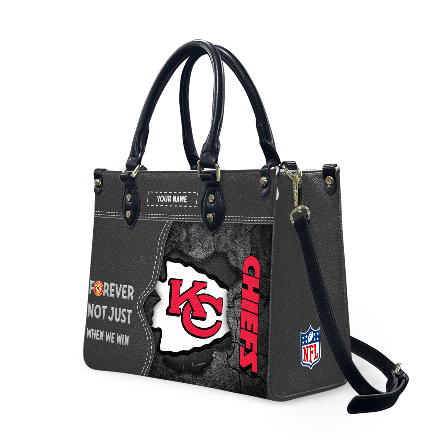 Personalized Kansass Team City Chiefss Forever Leather Bag, Leather Bag