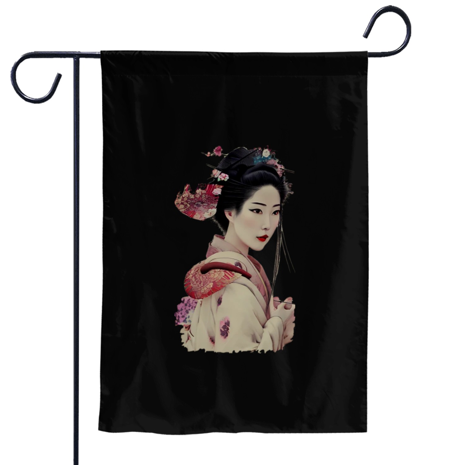 Japanese Geisha Garden Flags
