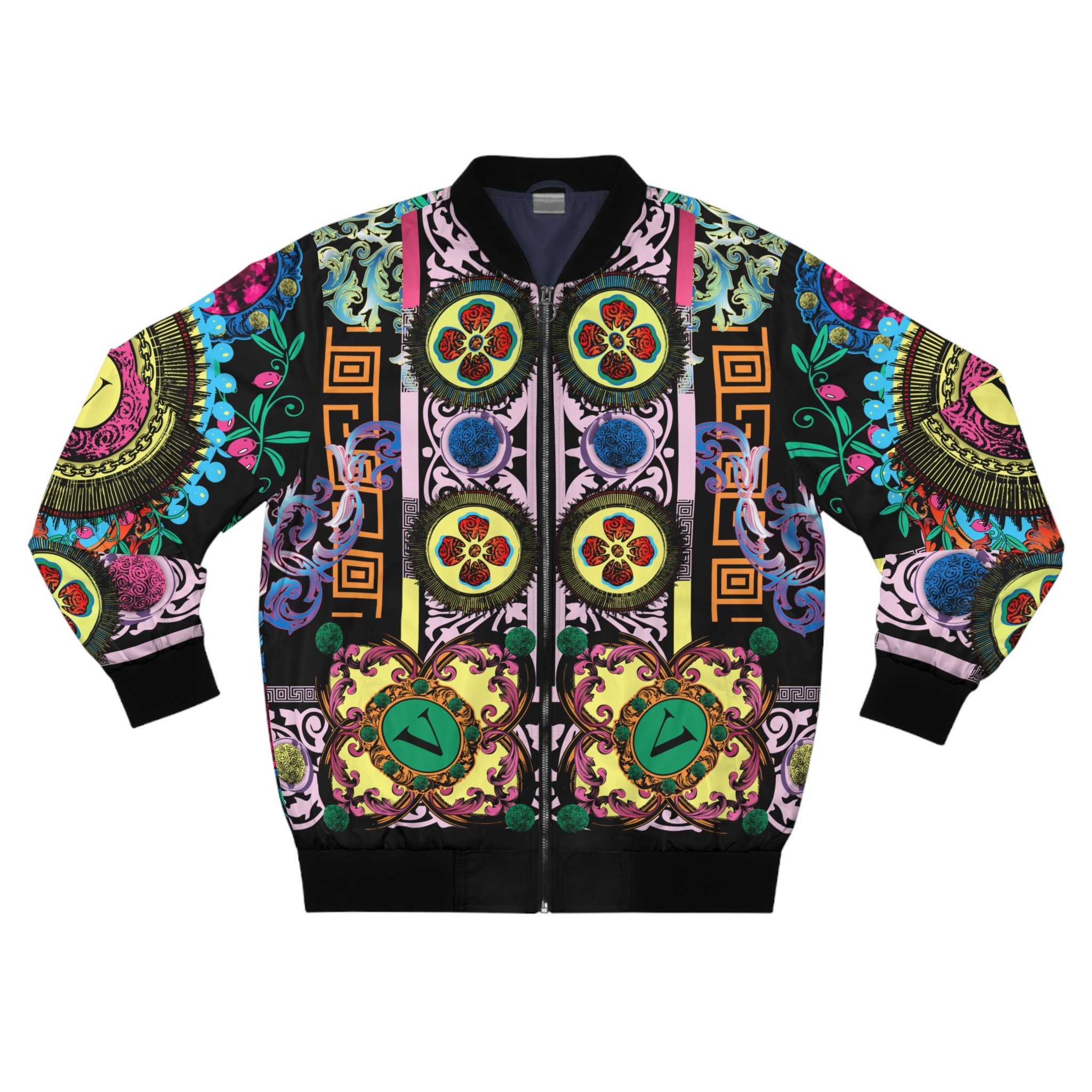Top Designer Styled Inspired Colorful Jacket Themed AOP Bomber Jacket