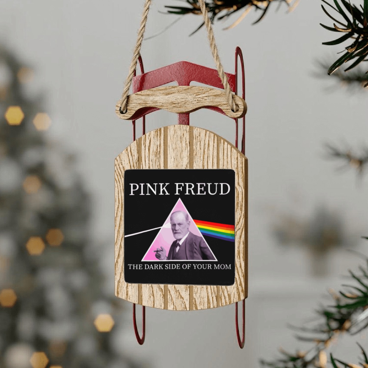 Psychology Freud Pink Dark Side Of The Mom Freudia Sled Ornaments