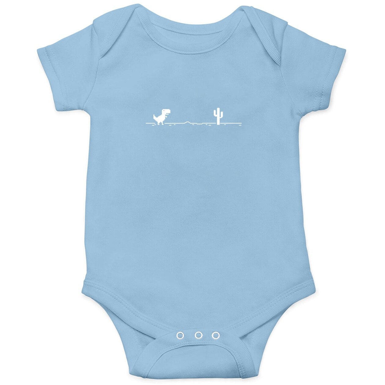 No Internet Dinosaur Graphic Design Baby Bodysuit