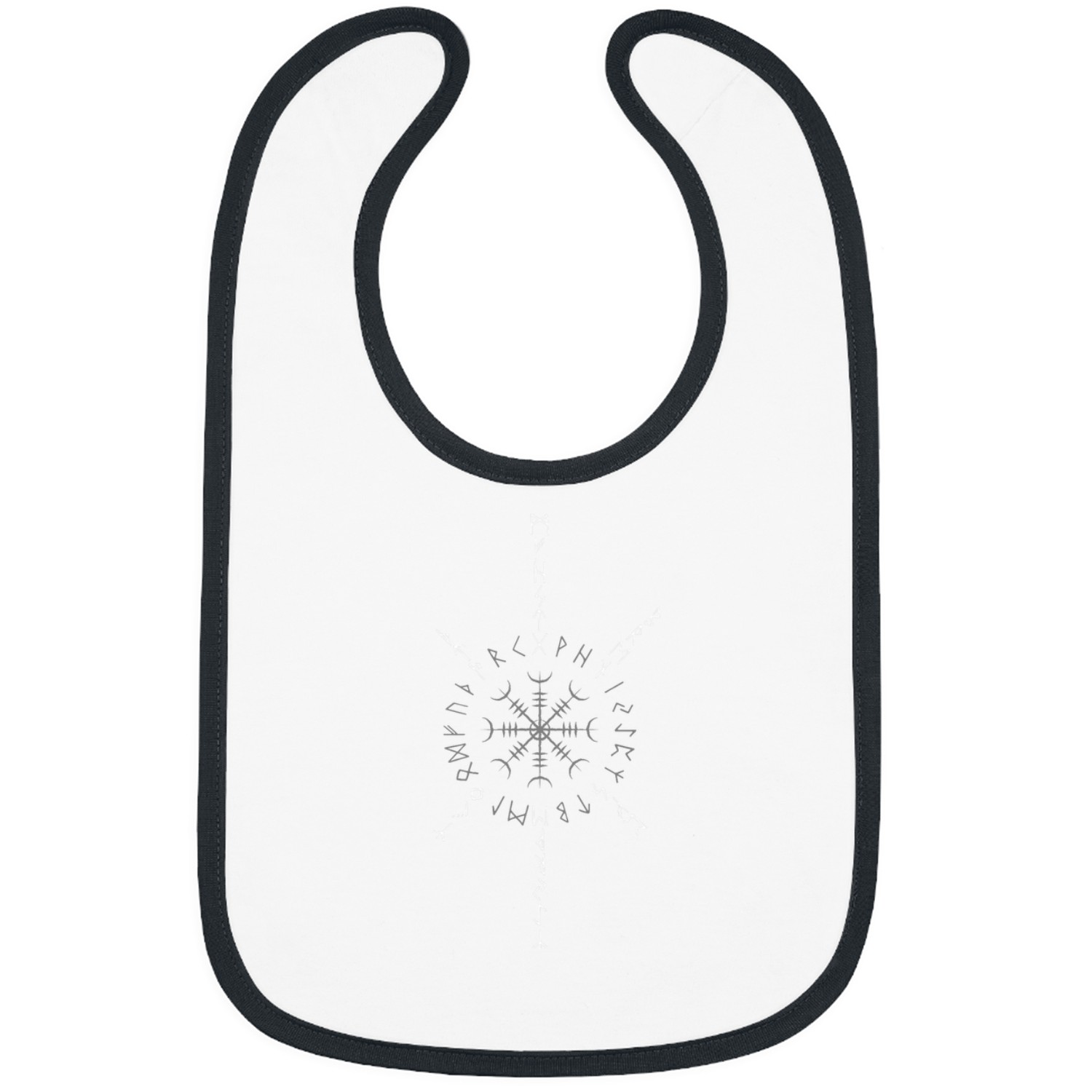 Aegishjalmur Helm of Awe Viking Runes Odin Elder Futhark Bibs