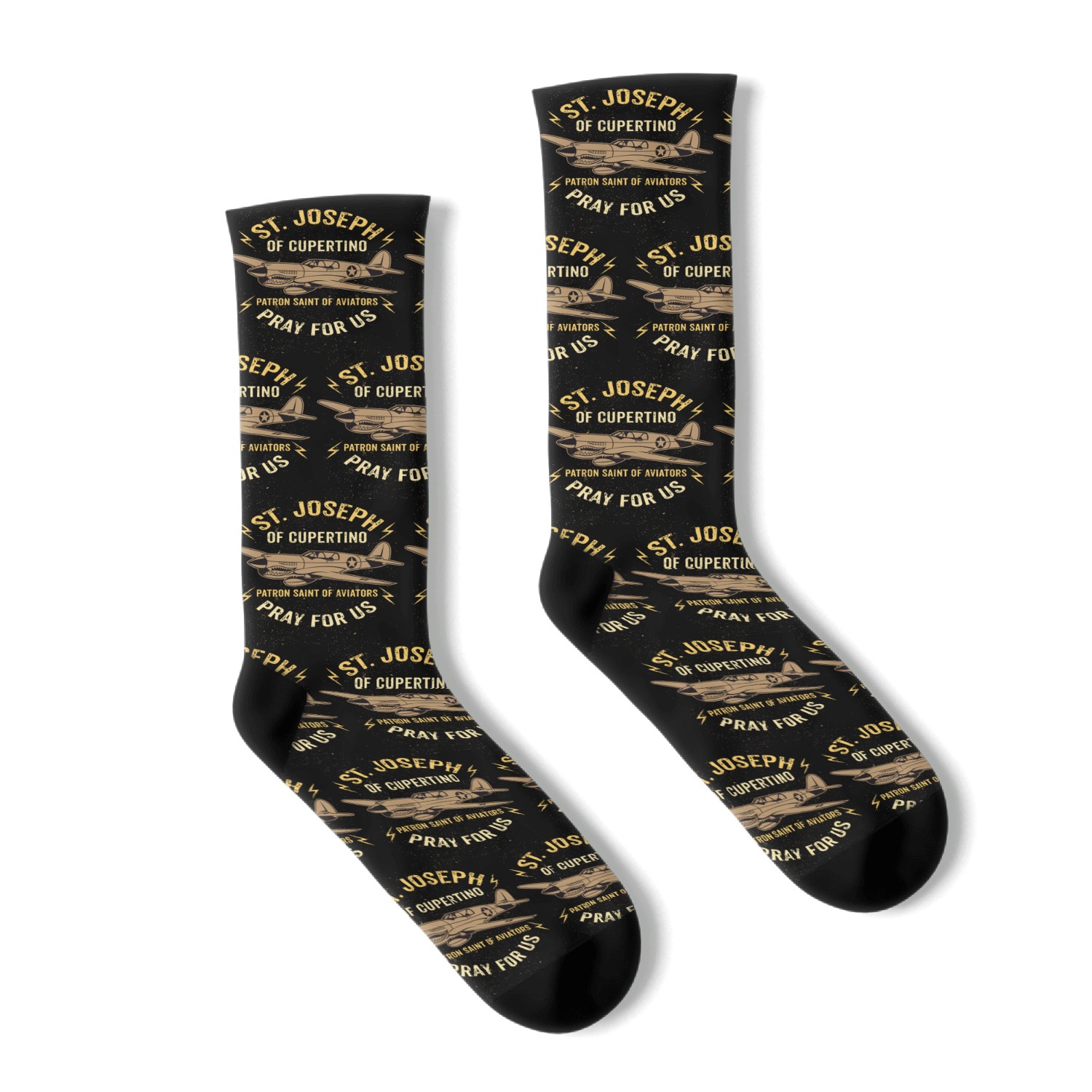 St Joseph Of Cupertino Patron Saint Of Pilots Avia Socks