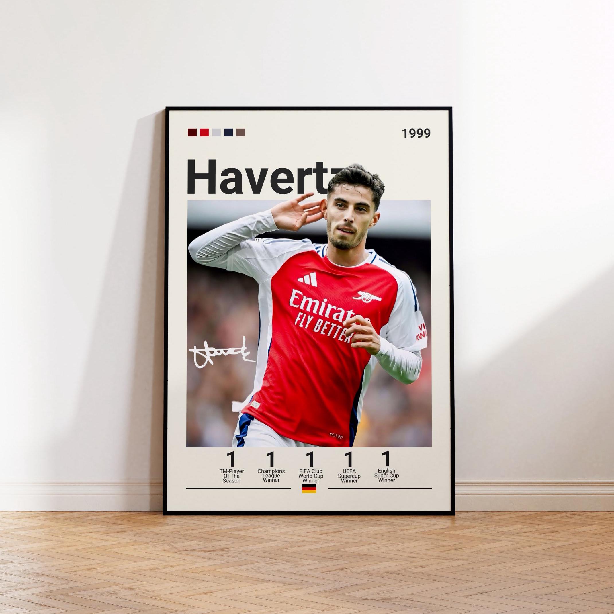 Kai Havertz Poster, FC Arsenal Print, Kai Havertz Fan Gift, Soccer Gifts, Football Player Poster, Soccer Wall Art, Sports Bedroom Print