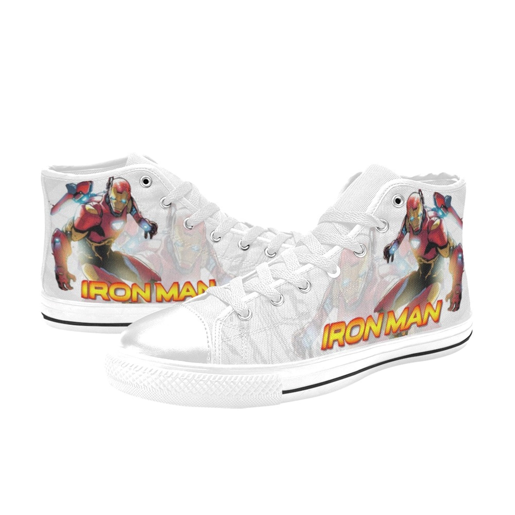 Iron Man Inspired High Top Canvas Shoes