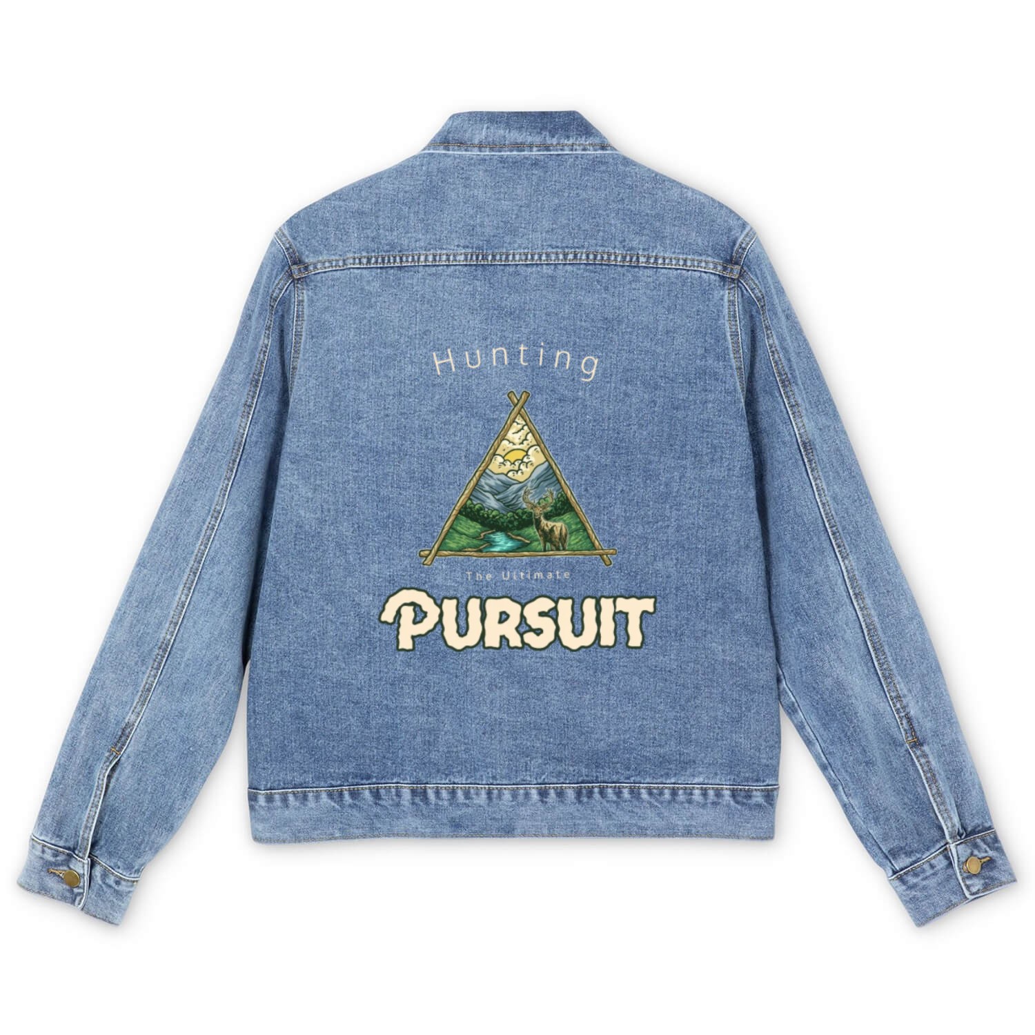Wildlife hunting lover gift adventure hunting Men's Denim Jackets