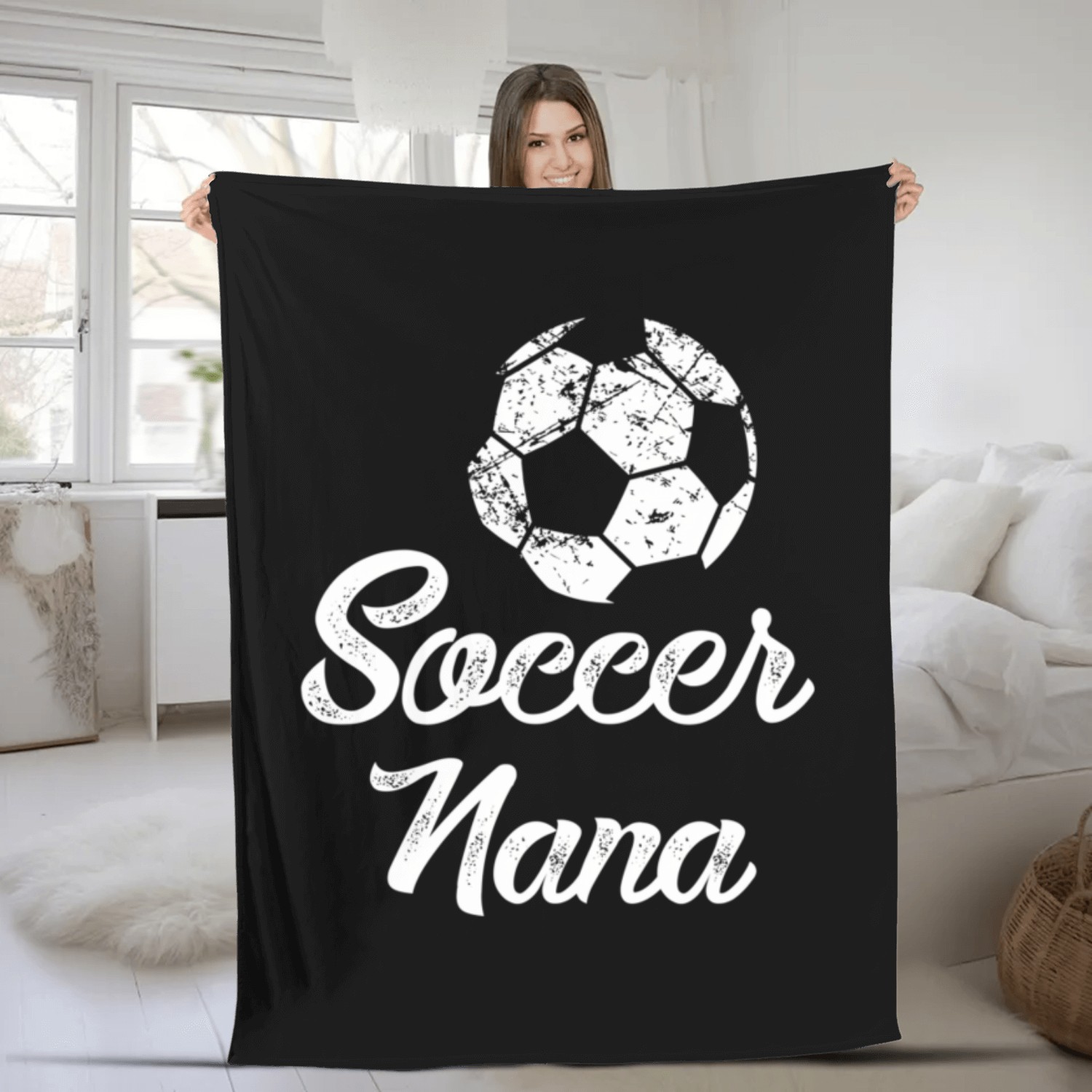 Soccer Nana Player Fan Fleece Blankets