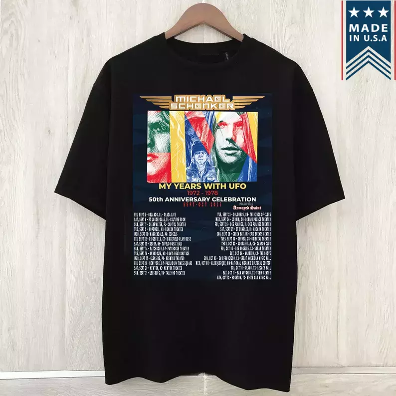 MICHAEL SCHENKER MY YEARS WITH UFO USA TOUR 2025 T Shirt Full Size S-5XL