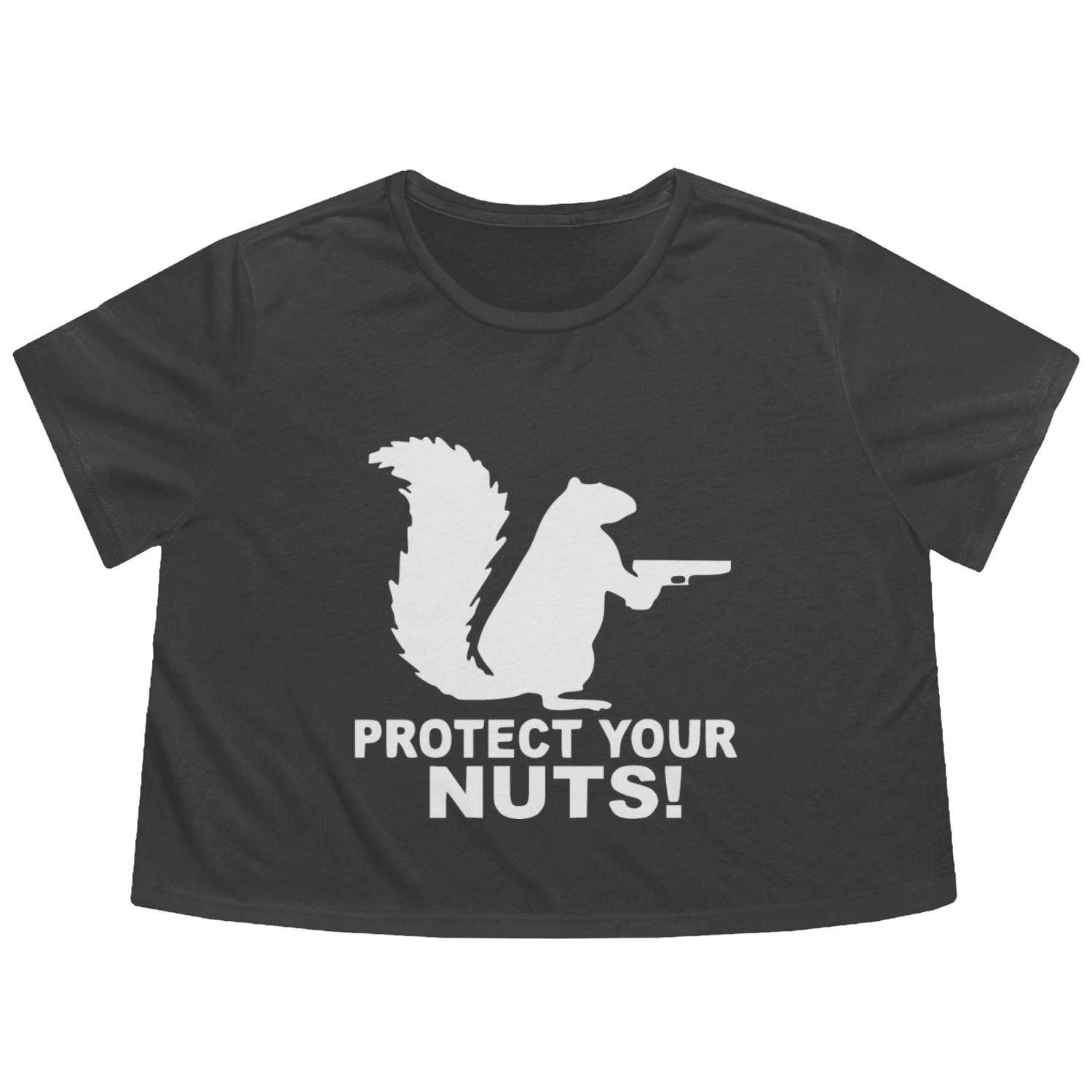 Protect Your Nuts ©WhiteTigerLLC.Com Flowy Cropped Tees