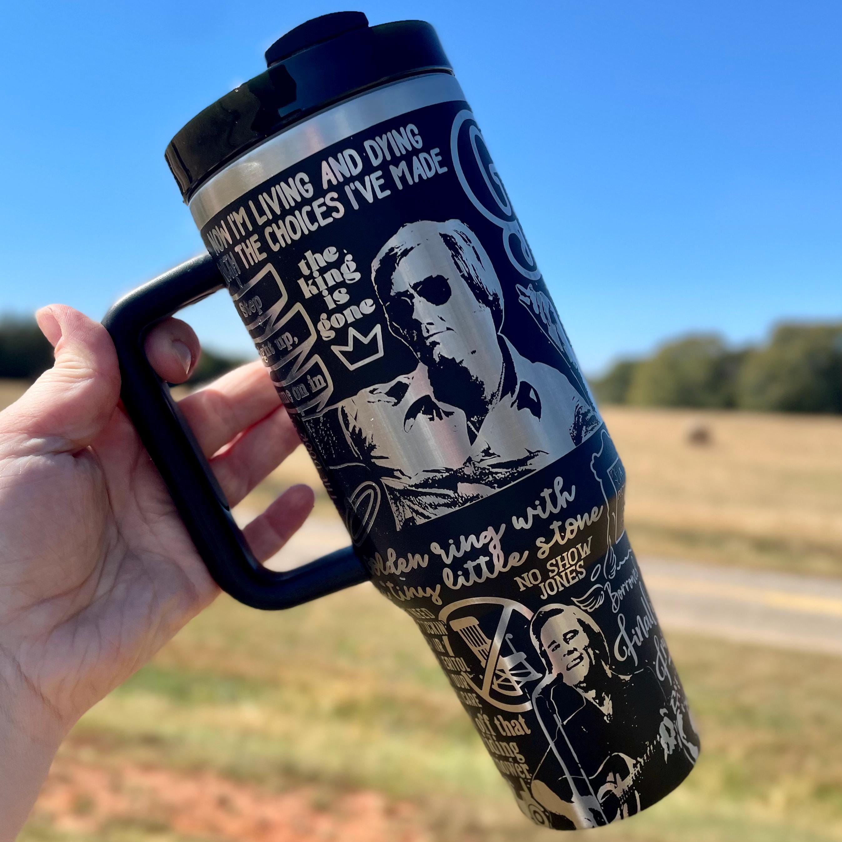 George Jones 40oz Engraved Tumbler