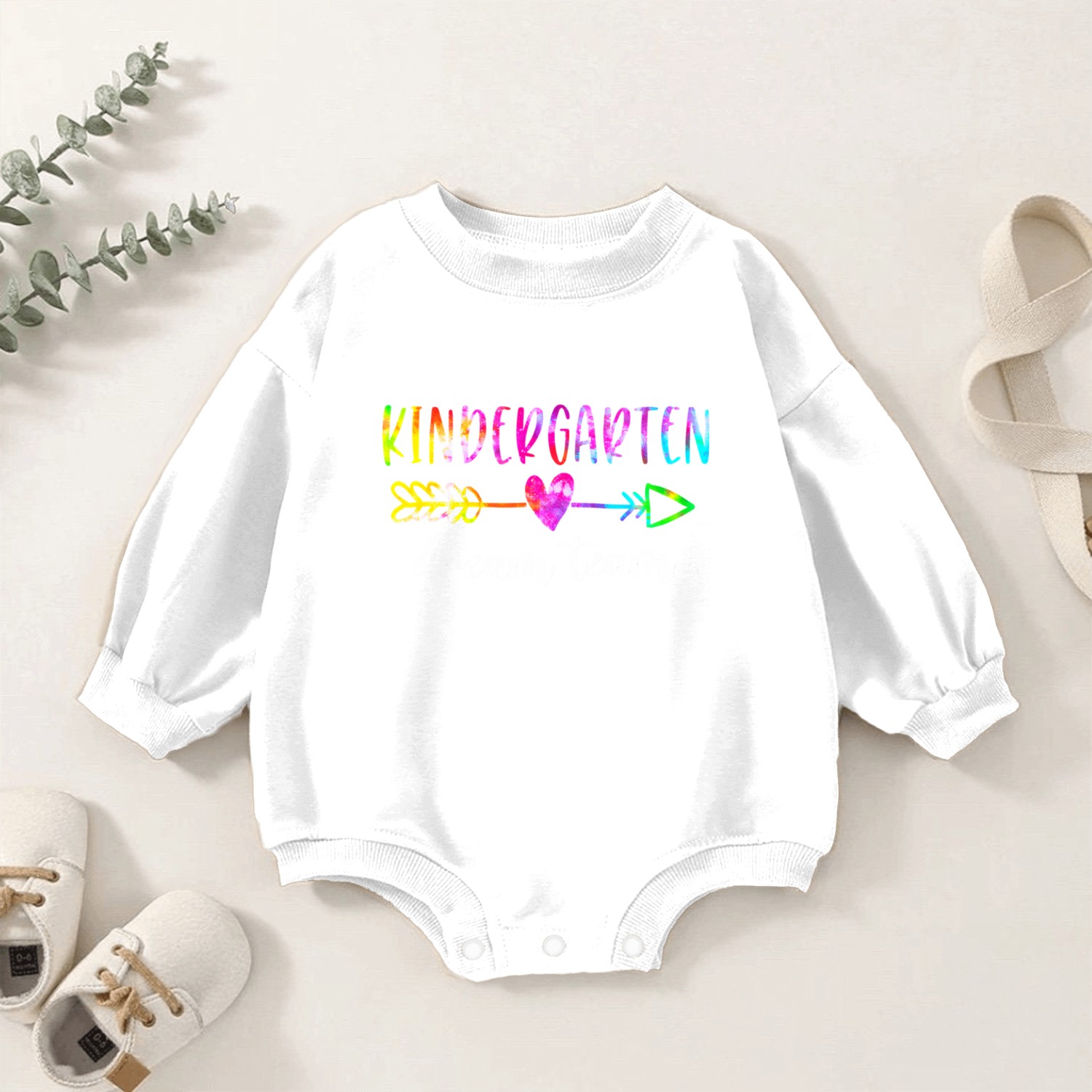 Kindergarten Dream Team Students Teachers Back to Baby Romper Sweatshirts