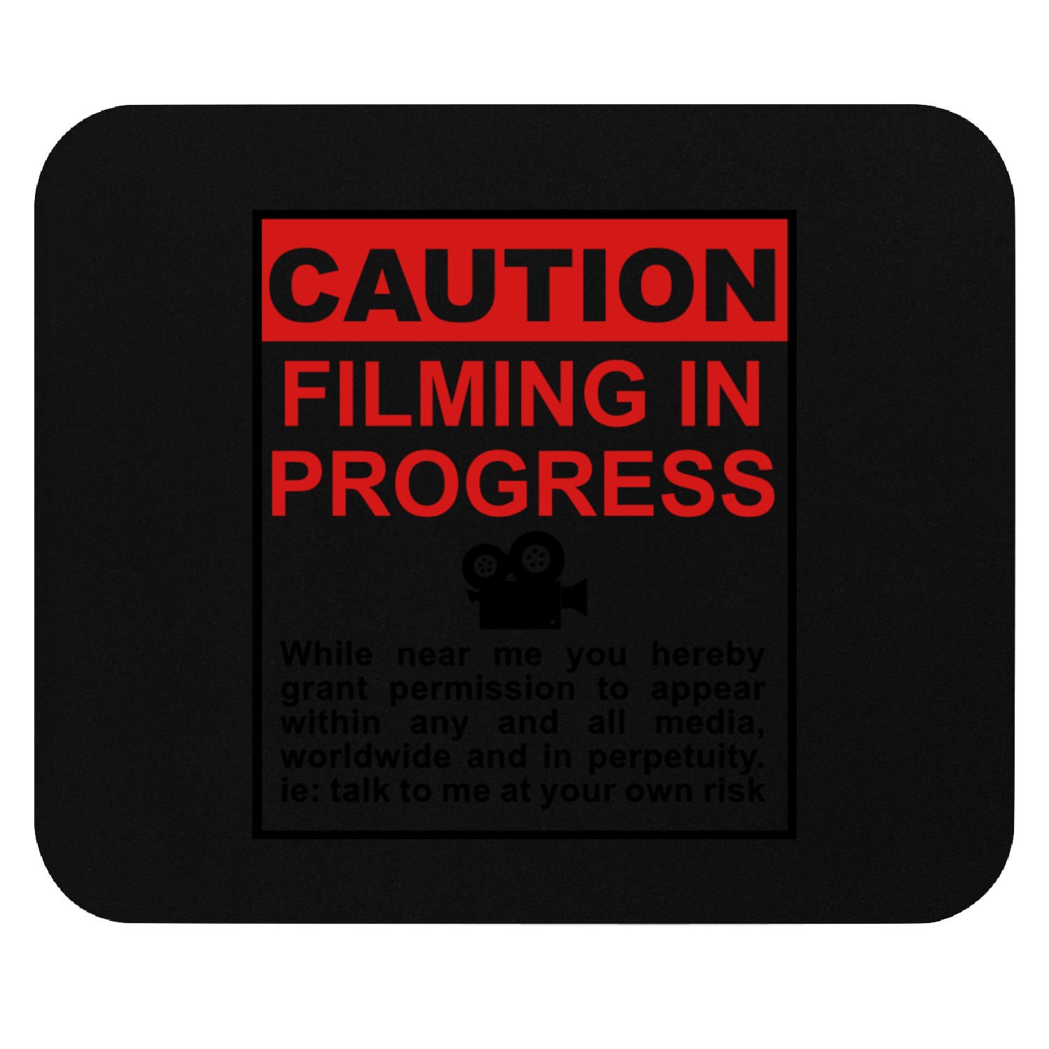 Filming In Progress Video Mouse Pads