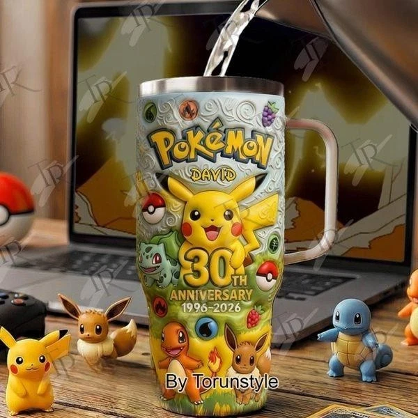Poket mons 30th Anniversary 1996-2026 New Edition 40oz Tumbler