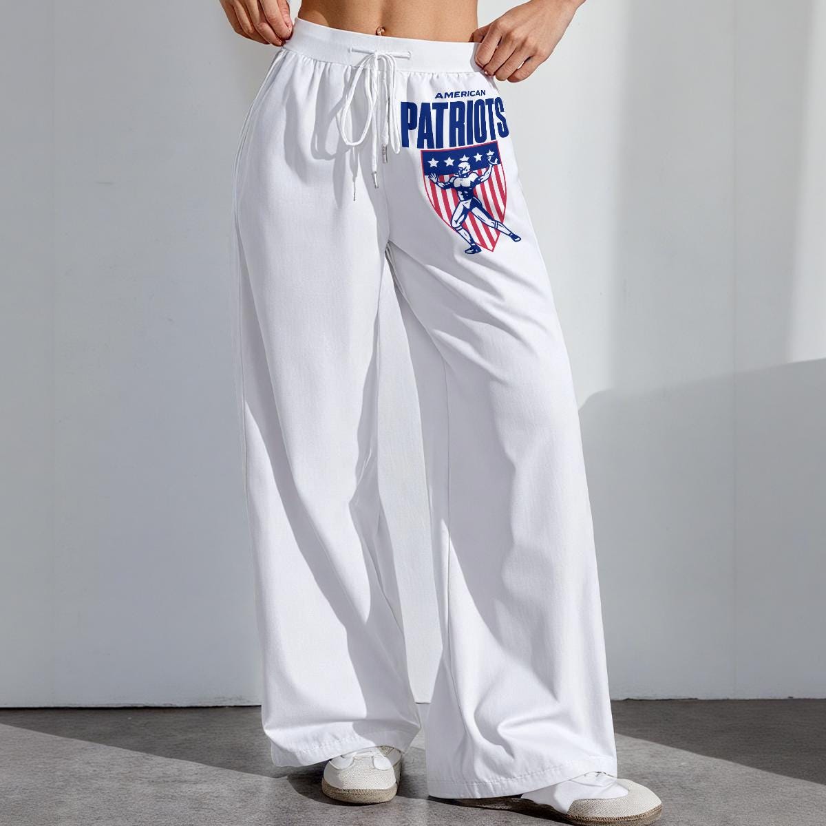 Patriots Women's Pajama Pants, Football Fan Lounge Wear, Game Day Leggings