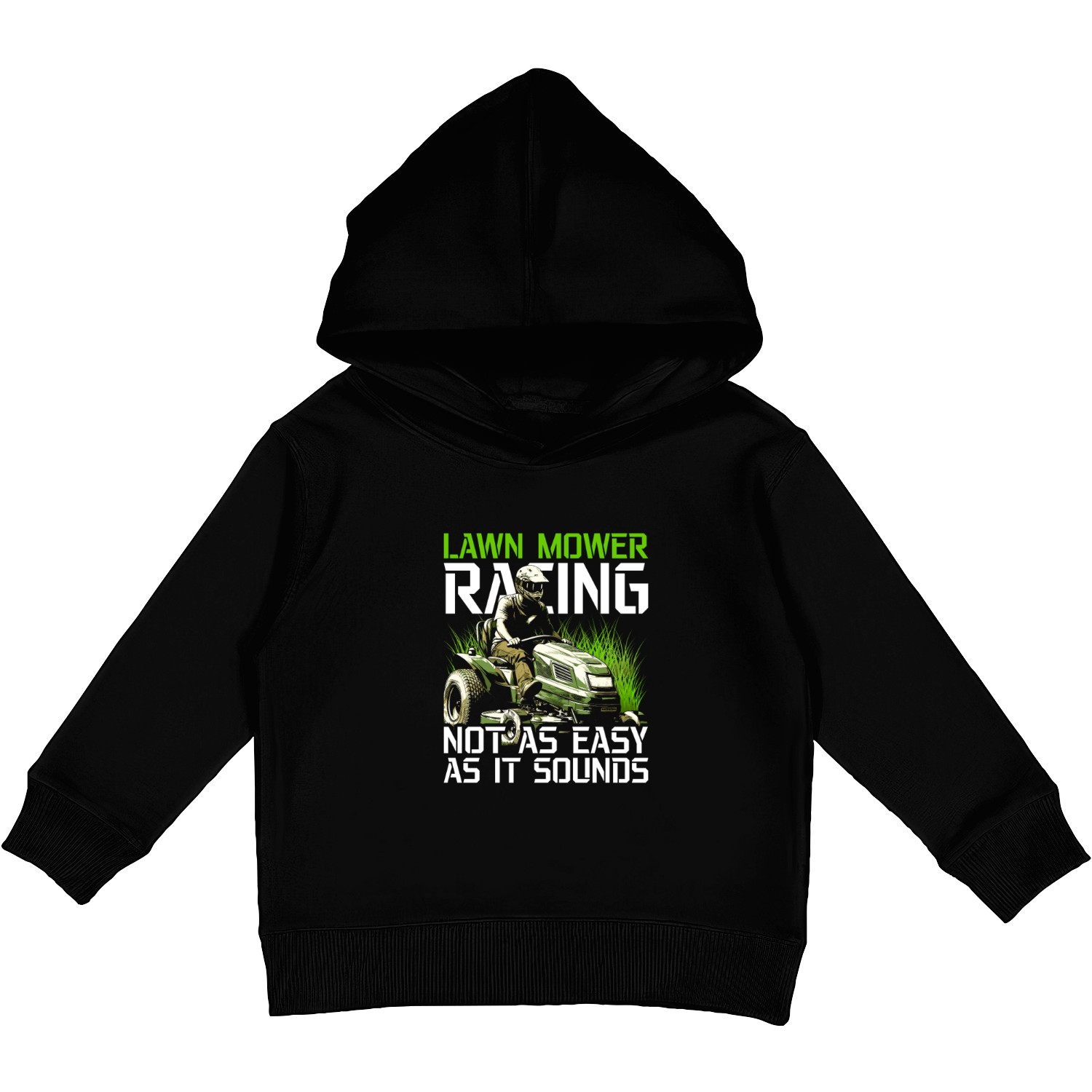 Lawn Mower Racing Not As Easy As It Sounds Kids Pullover Hoodies