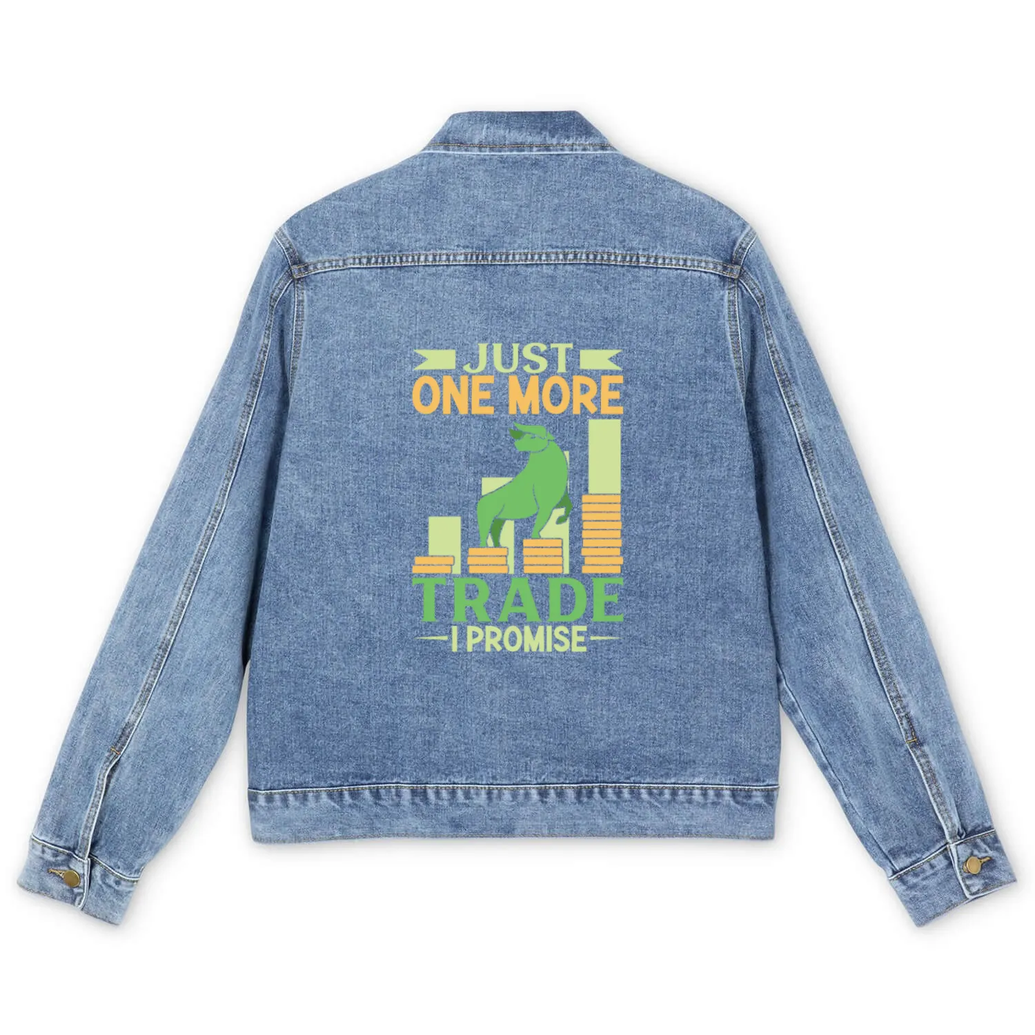 Stock Market trader Forex Trader Investor Trading Men's Denim Jackets
