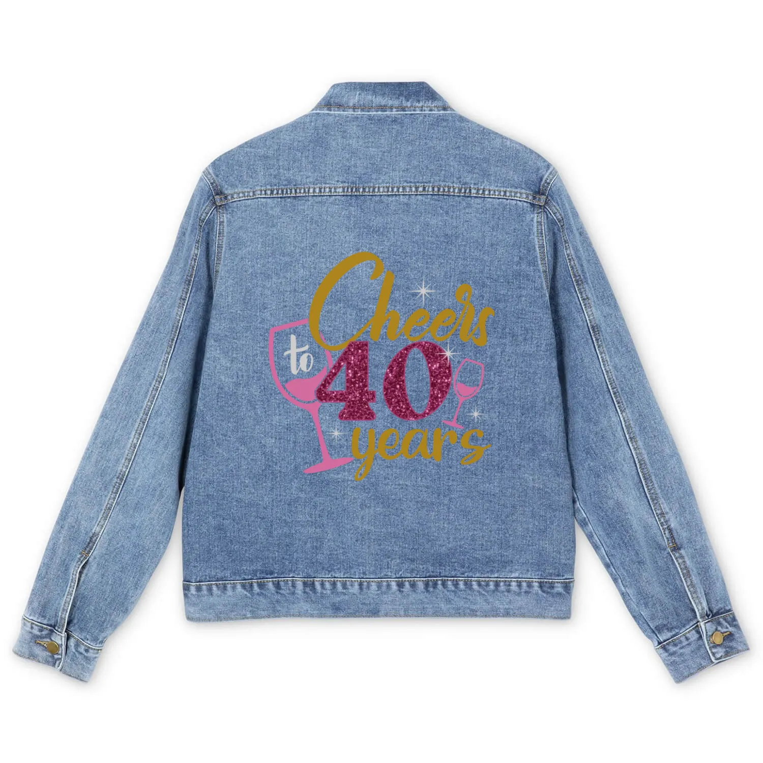 Cheers to 40 Years Birthday Queen Men's Denim Jackets