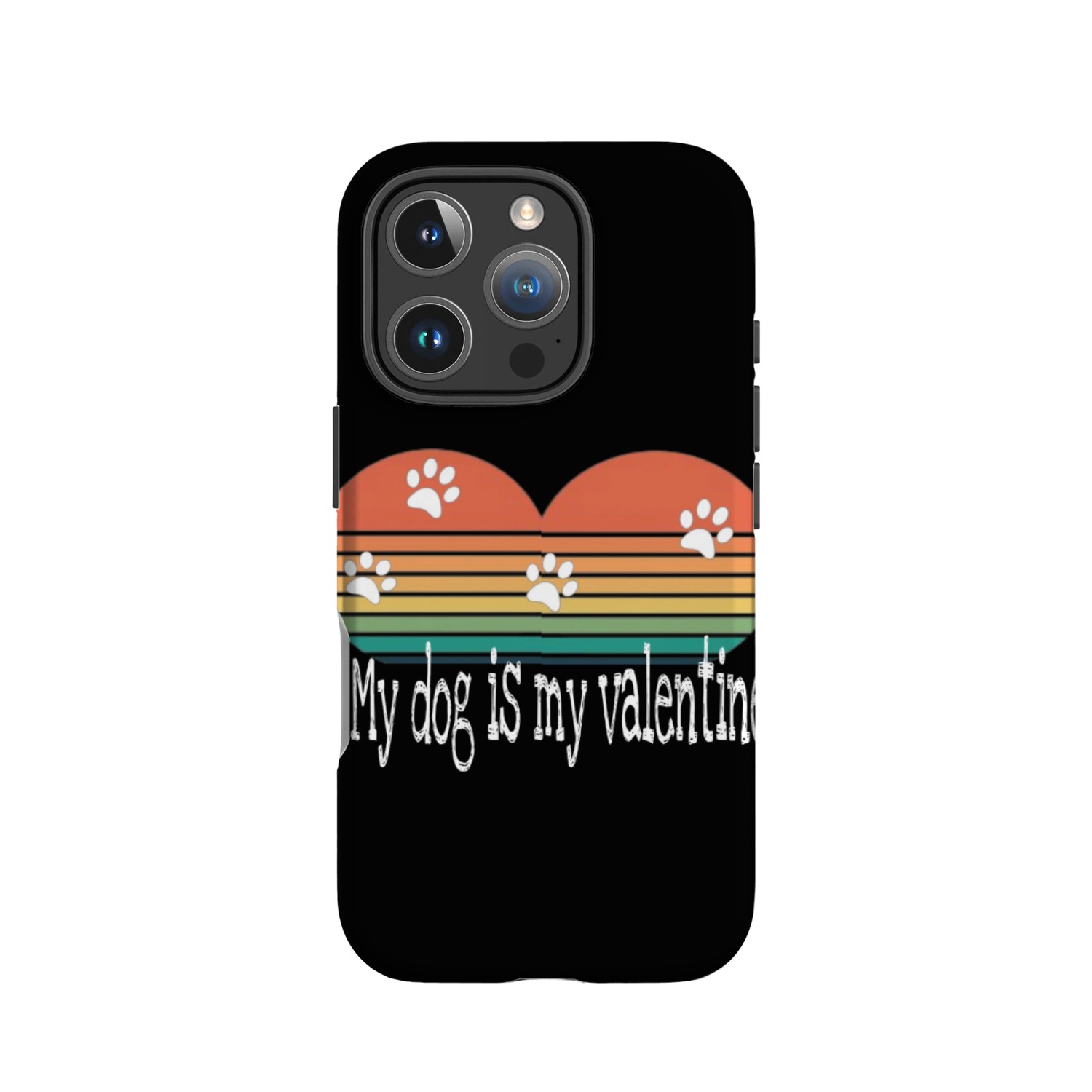My dog is my valentine . IPhone Cases