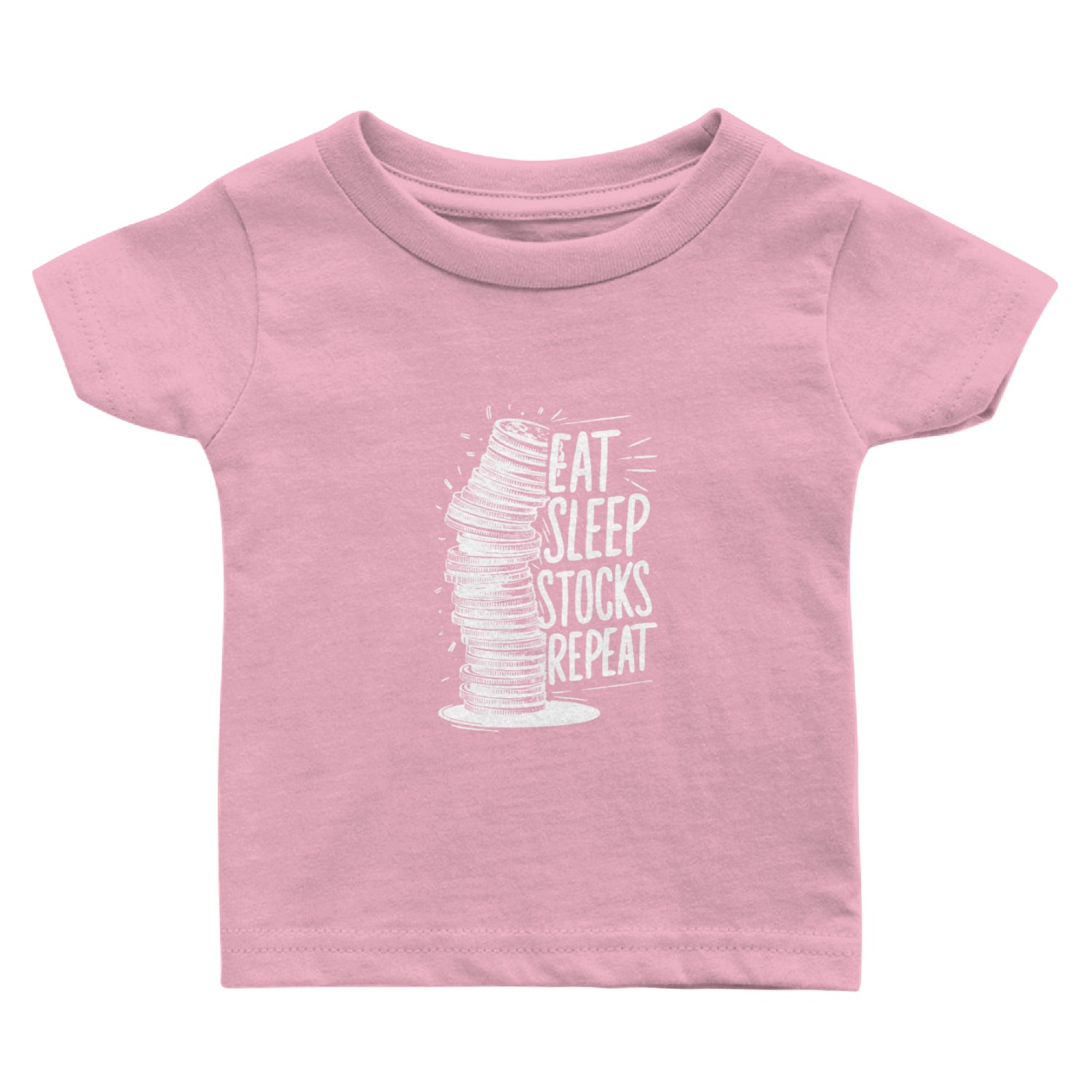 Day Trader Hustle - Eat Sleep Stocks Repeat Baby T Shirts
