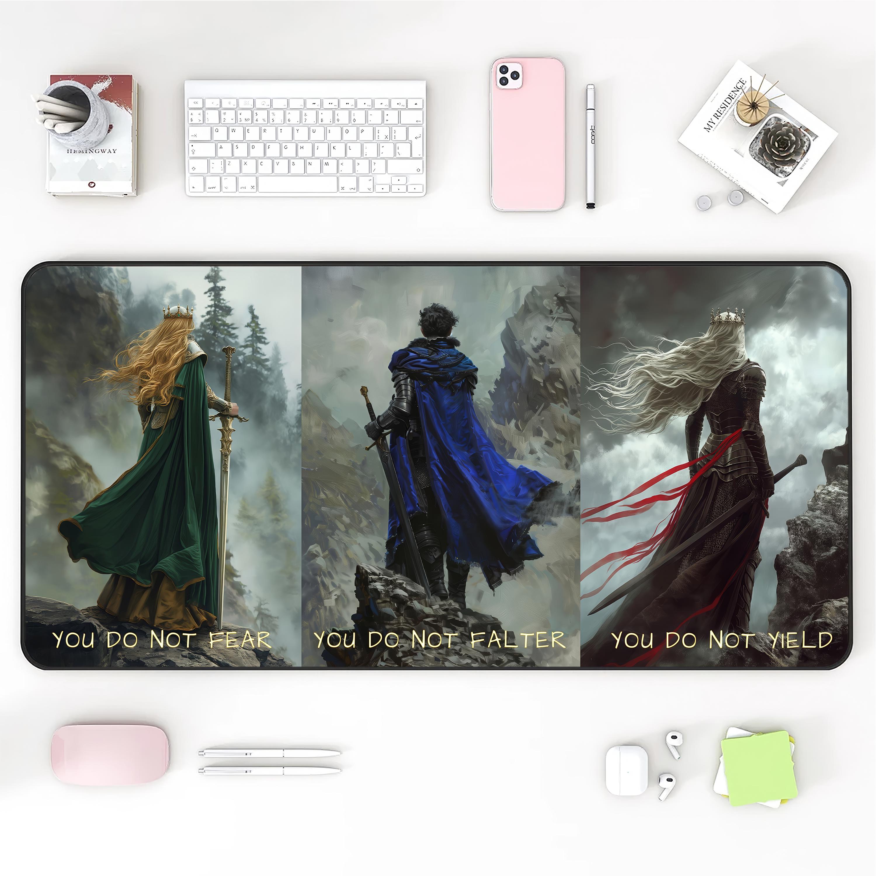 Throne of Glass Desk Mat Aelin Dorian Manon Fan Art Gaming Mouse Pad
