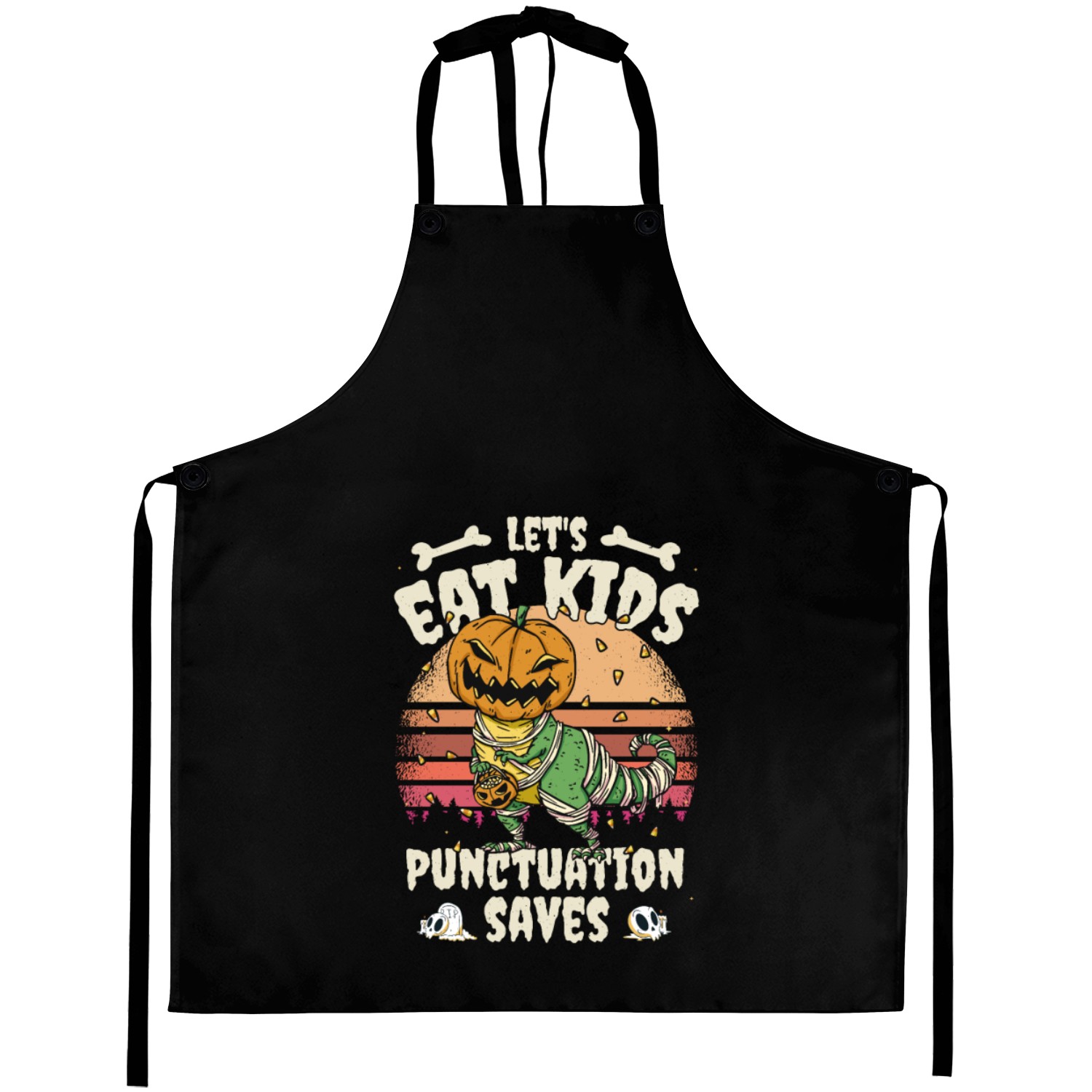 Halloween Costume Teacher Lets Eat Kids Aprons