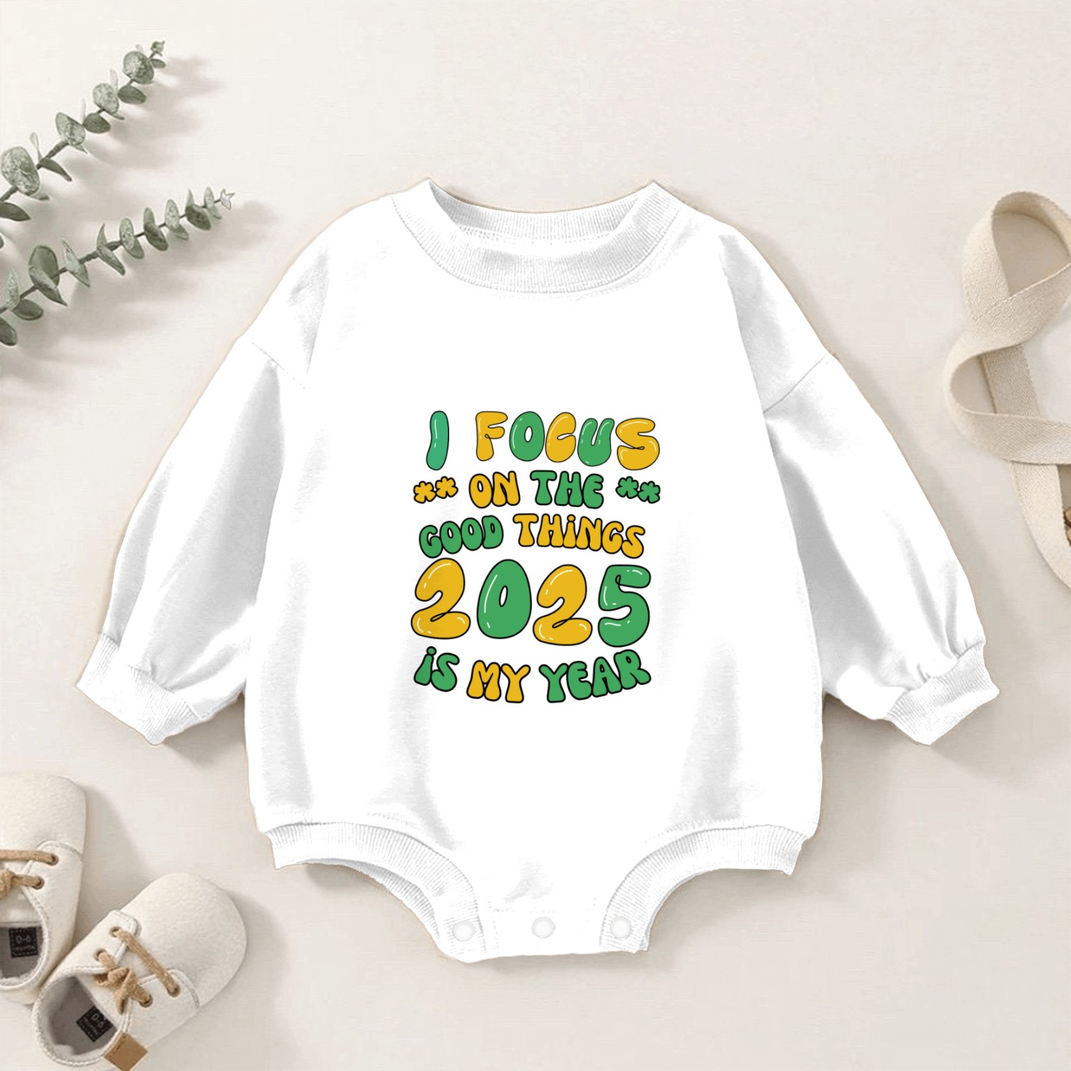 I focus on the good things Baby Romper Sweatshirts