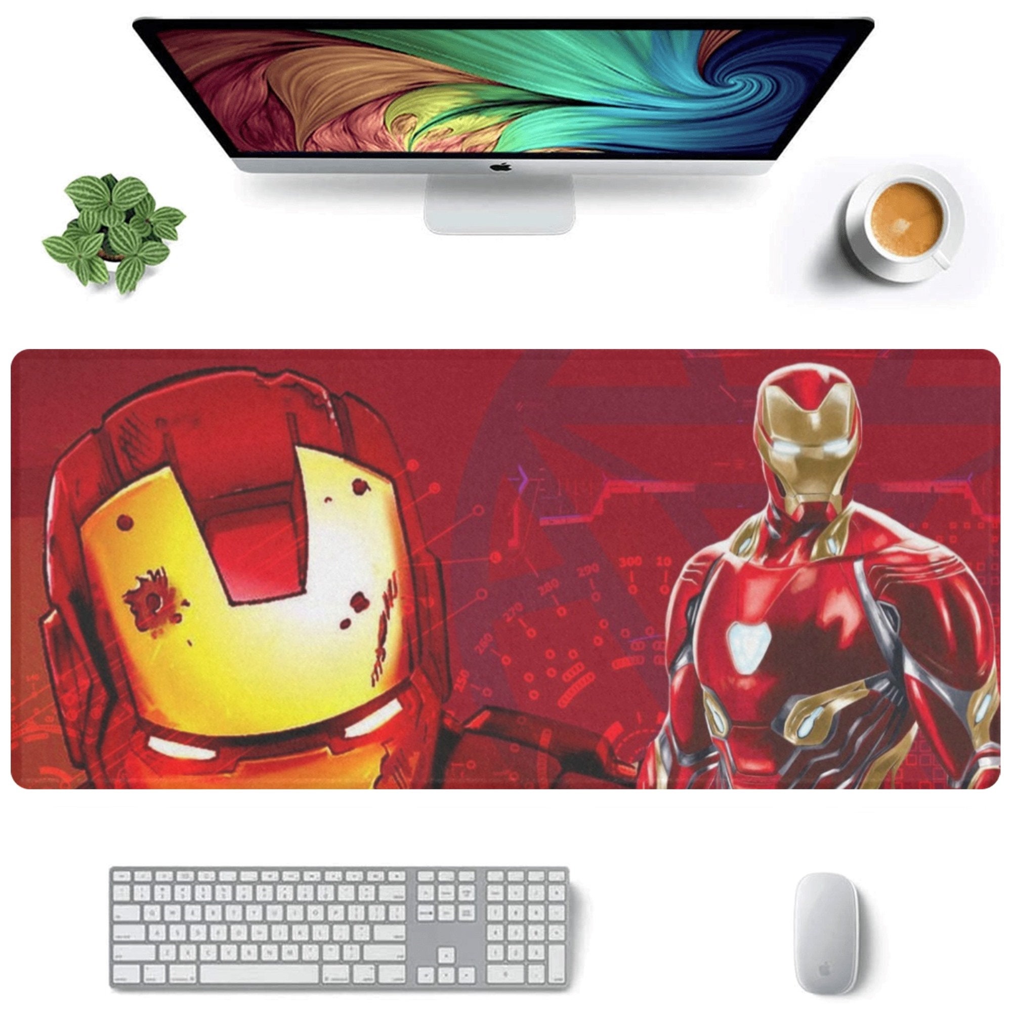 Iron Man Desk Mat Suitable for Gamers, Content Creators, and Others
