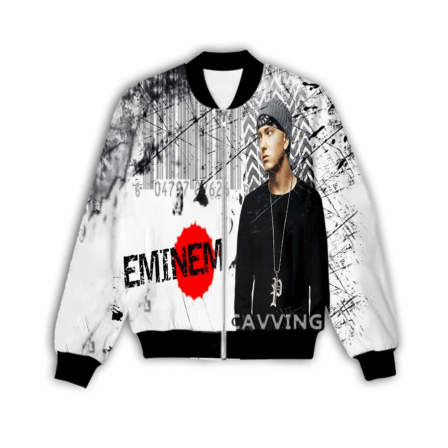 New Fashion Women/Men's 3D Print EMINEM Zipper Bomber Jackets Men Overcoat Mens Coat Zip Up Jackets