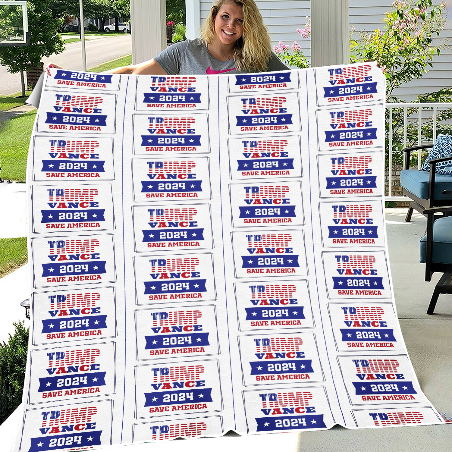 Trump Vance 2024 Fleece Blanket, Trump Blanket, Trump 2024, MAGA!, Save America, Trump Merchandise, President Trump Republican