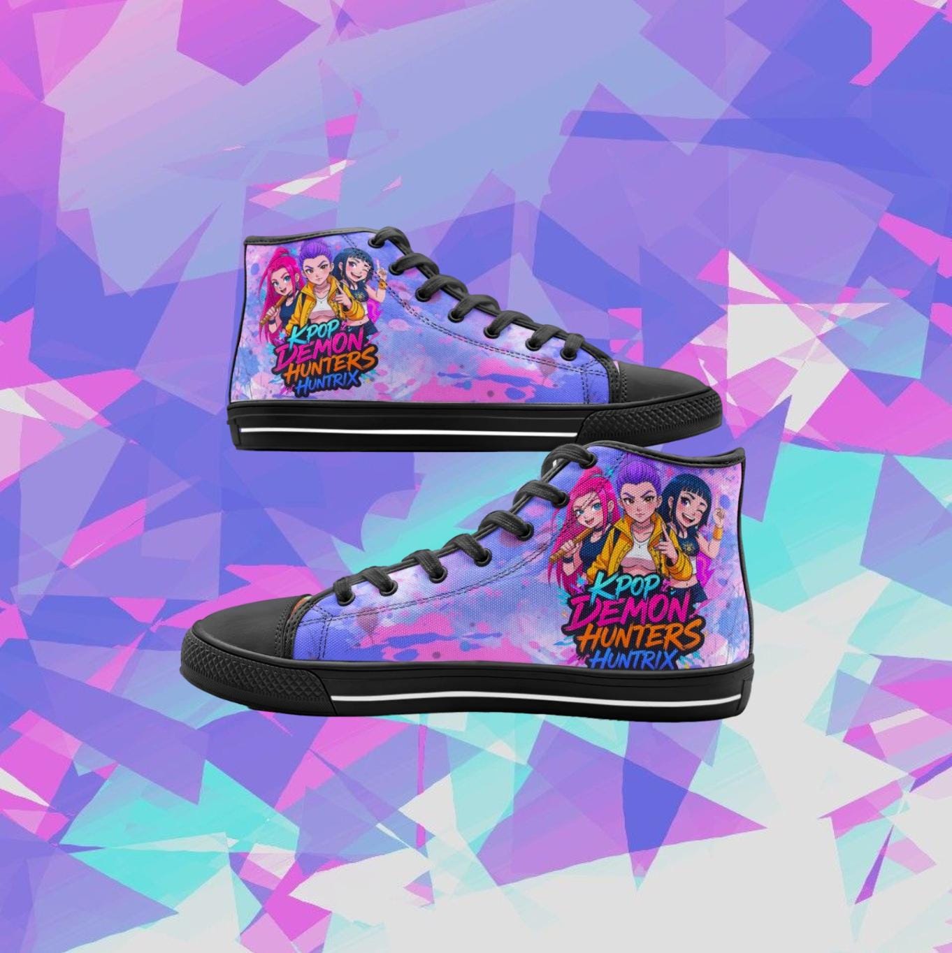 Kpop Huntri x shoes, K pop Demon Hunters sneakers, K pop Hantri x gift, K pop Huntri x merch, Mira, Rumi, Zoey shies, Gift for kpop fans