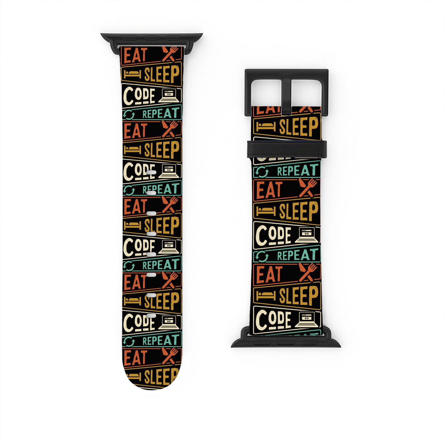 Eat Sleep Code Repeat Programming Watch Bands For Apple Watch